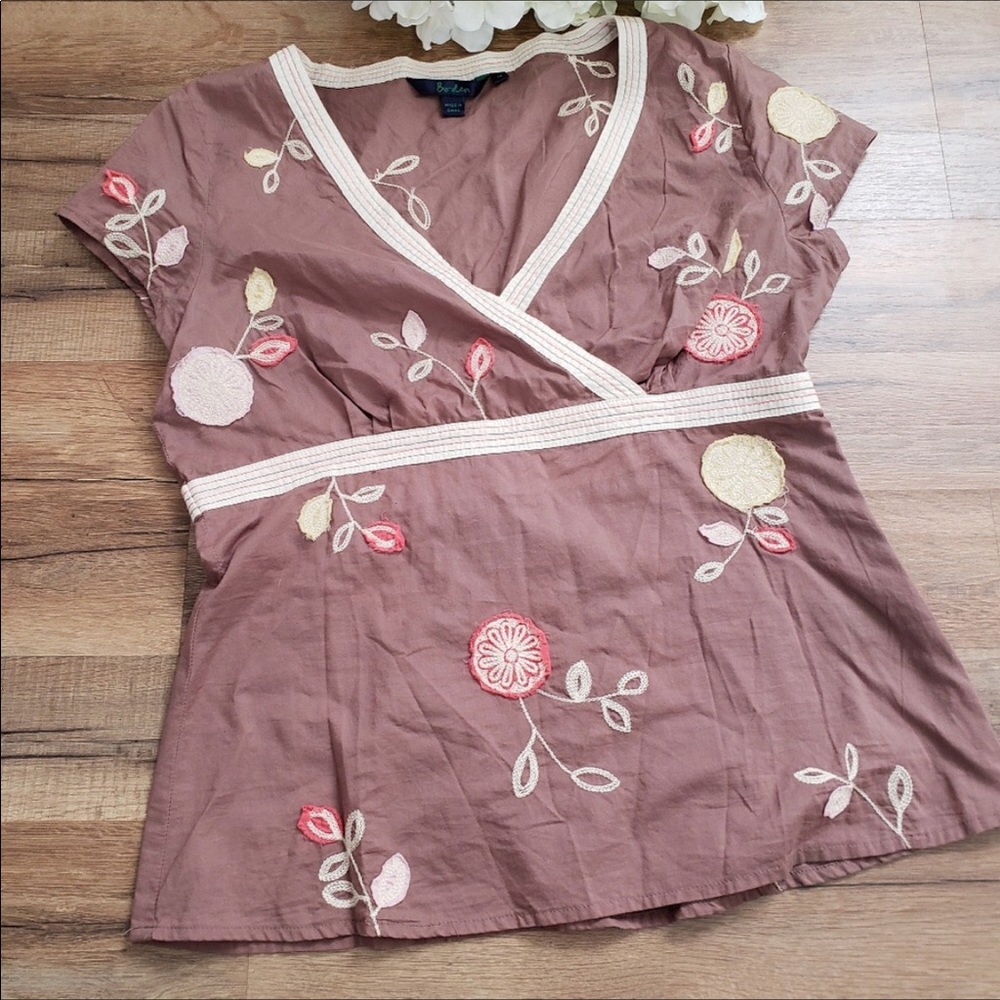Boden brown top size 14